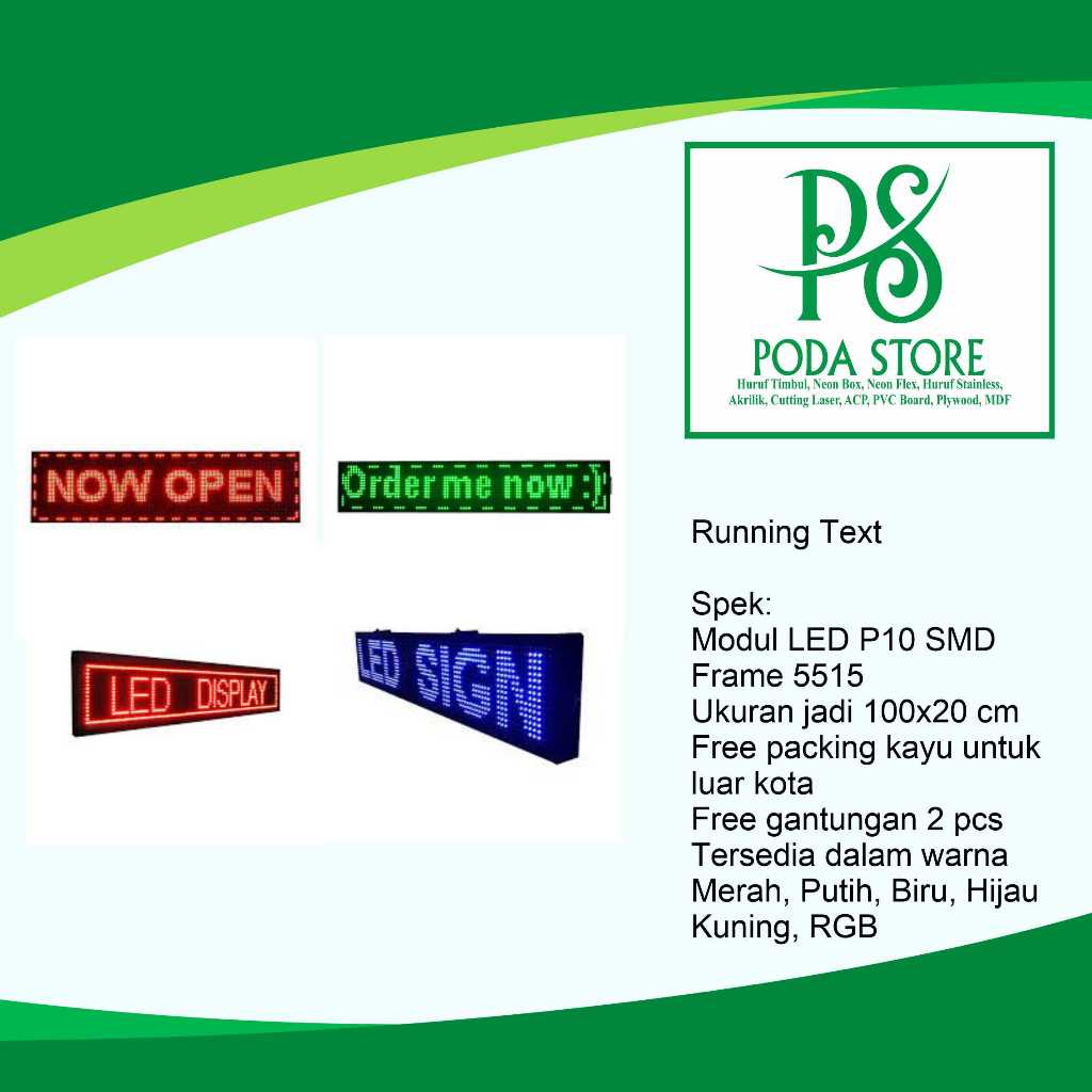 Running Text Outdoor