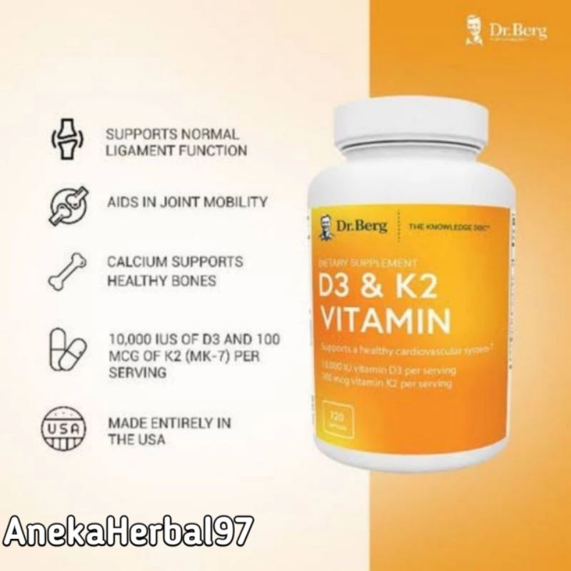 Dr.Berg Vitamin D3 + K2 10000IU Original - Support A Healthy