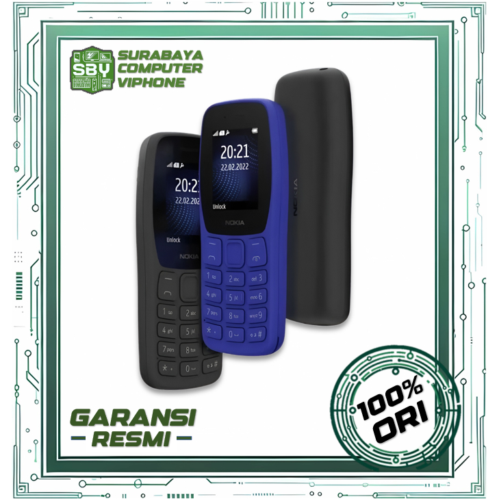 Nokia 105 | Ponsel Klasik | Tanpa Kamera | Baterai Tahan Lama | Game Nokia | Garansi Resmi