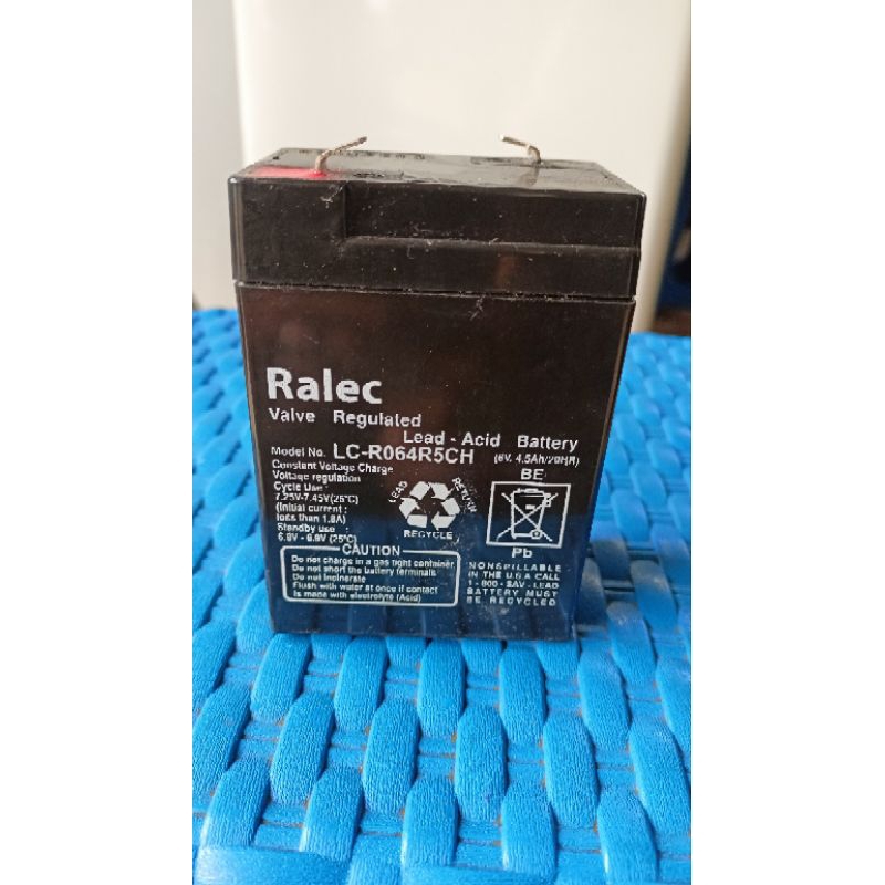 Aki kering 6 volt 4,5 amper