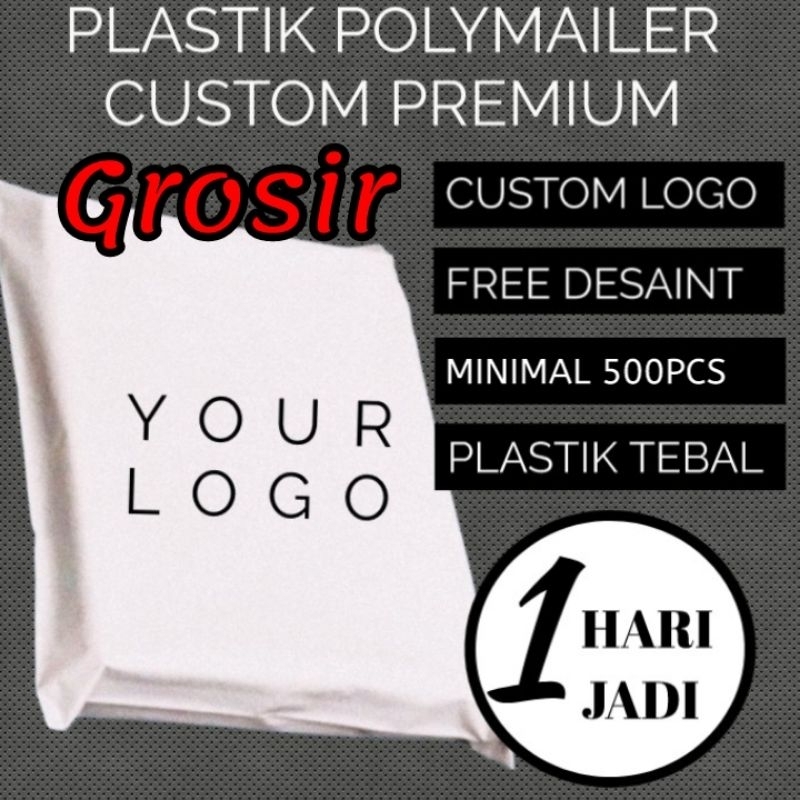 PLASTIK PACKING POLYMAILER PREMIUM GROSIR CUSTOM LOGO