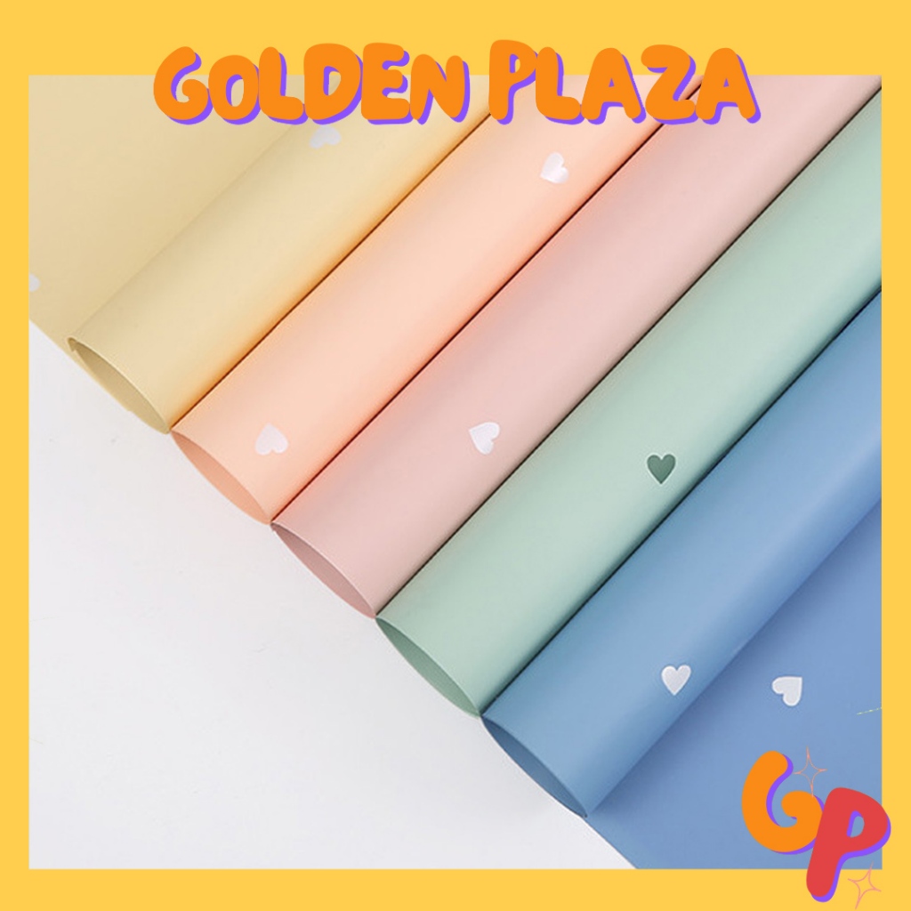 Kertas Bunga Buket Love Kecil Cellophane Flower Wrapping Paper Motif Love Mini Kertas Florist KB6134