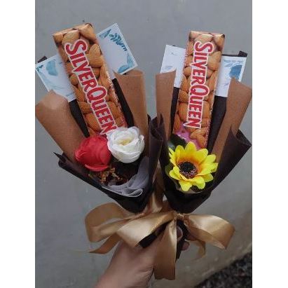 

Buket bunga coklat silverqueen