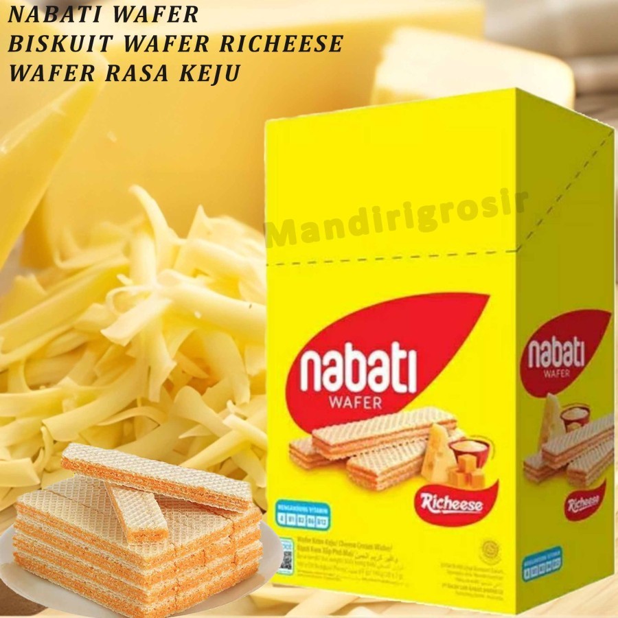 

Wafer Rasa Cream Keju * Nabati * Wafer Richeese * Isi 20pcs x 5gr