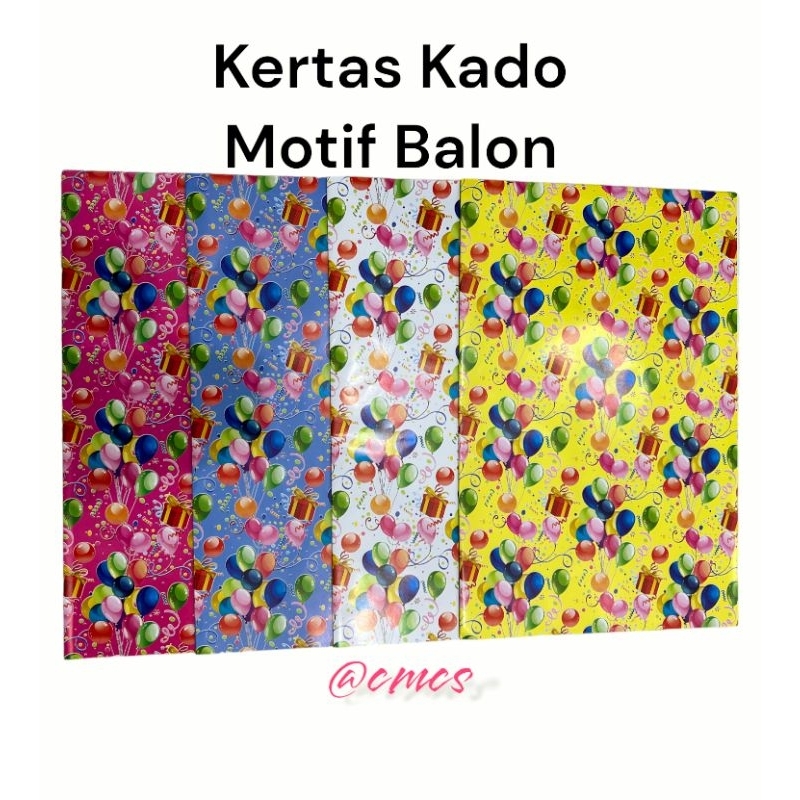 

KERTAS KADO KIKY MOTIF BALON / KERTAS KADO ULANG TAHUN