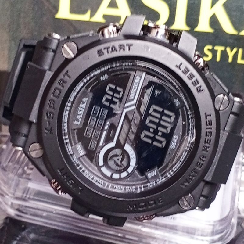COD /Jam Tangan Pria Sport Original Lasika 643 Jumbo /Jam Tangan Rubber Anti Air  Garansi