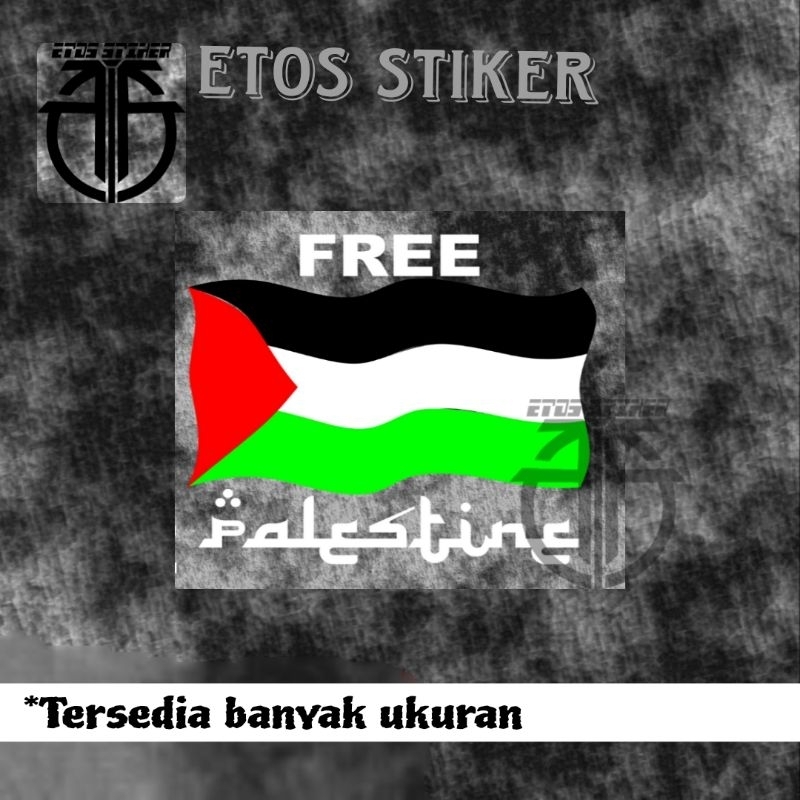 

Stiker Palestina Cutting Sticker Bendera Palestine Tulisan Arab