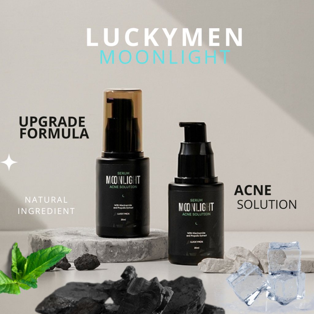 LUCKYMEN Serum Moonlight - 2 PCS Serum Moonlight - Mencerahkan dan Mengobati Jerawat / Mencerahkan D