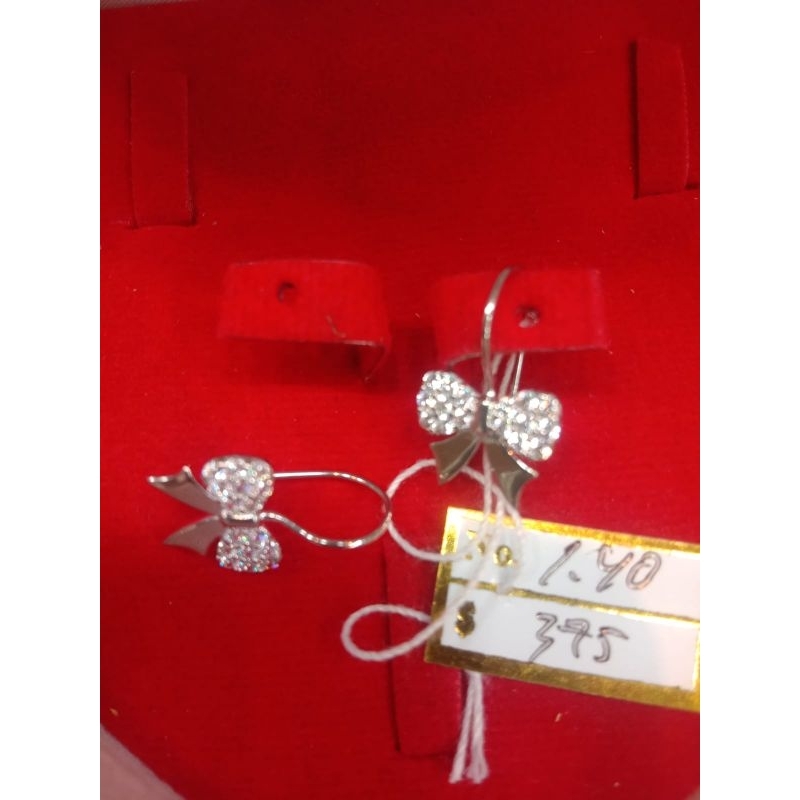 Anting Emas Putih Berat 1.40 Gram Kadar 375