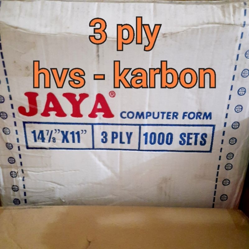 

Kertas Komputer Continuous Form 14 7/8 × 11 HVS Karbon 3 ply Jaya