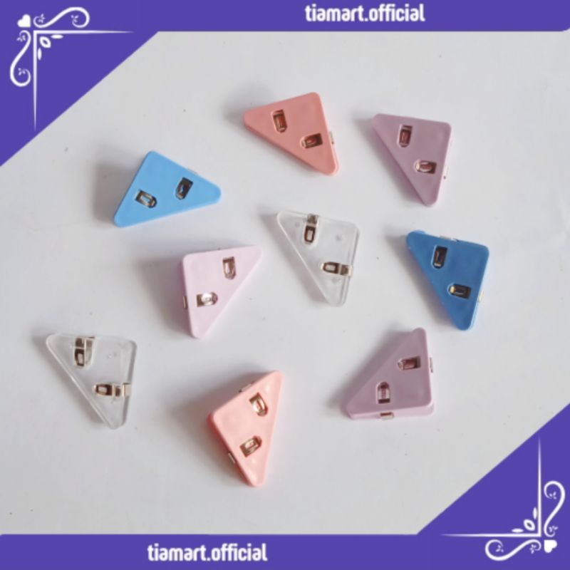 

[PCS] Klip Sudut Klip Kertas Klip Binder Segitiga Warna