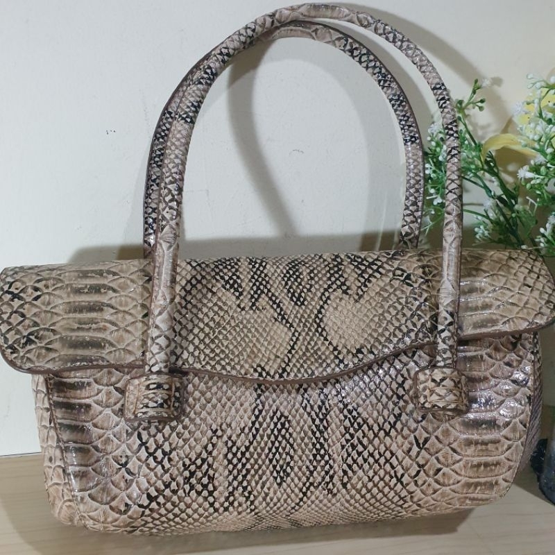 Tas Handbag motif ular Preloved