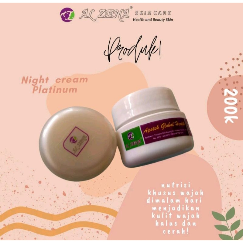 KRIM MALAM PLATINUM FREE GIFT || ALZENA SKINCARE ORIGINAL 100% BPOM