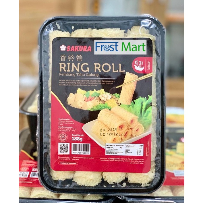 

V44859 Sakura Ring Roll Steamboat Kembang Tahu Gulung 188Gr