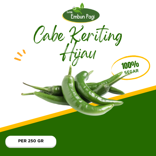 

Cabe Keriting Hijau 250 gr