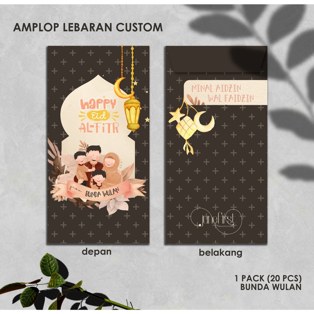 

AMPLOP THR LEBARAN CUSTOM | family 2 kids series | isi 20 pcs
