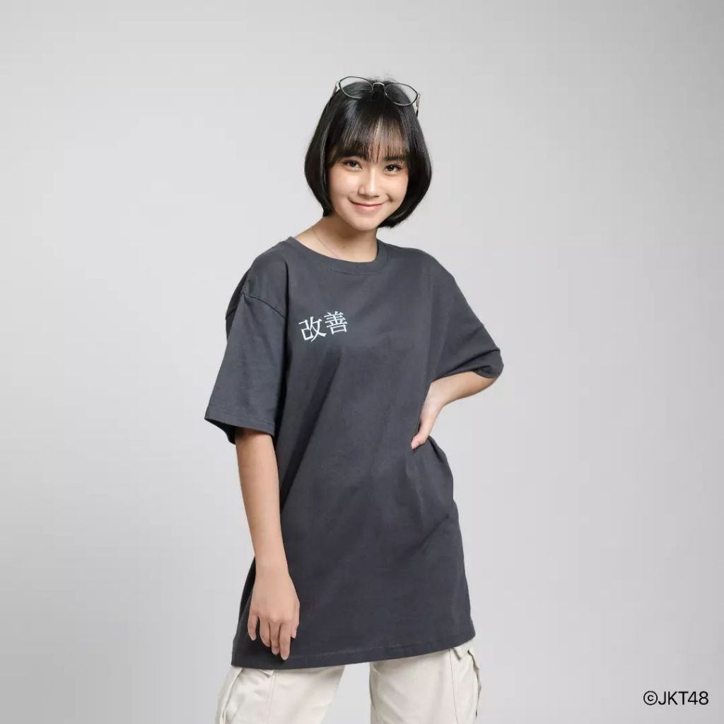 Kaos Oversize JKT48 Birtday T-Shirt Freya Jayawardana (Freya) | Unisex - Abu Tua