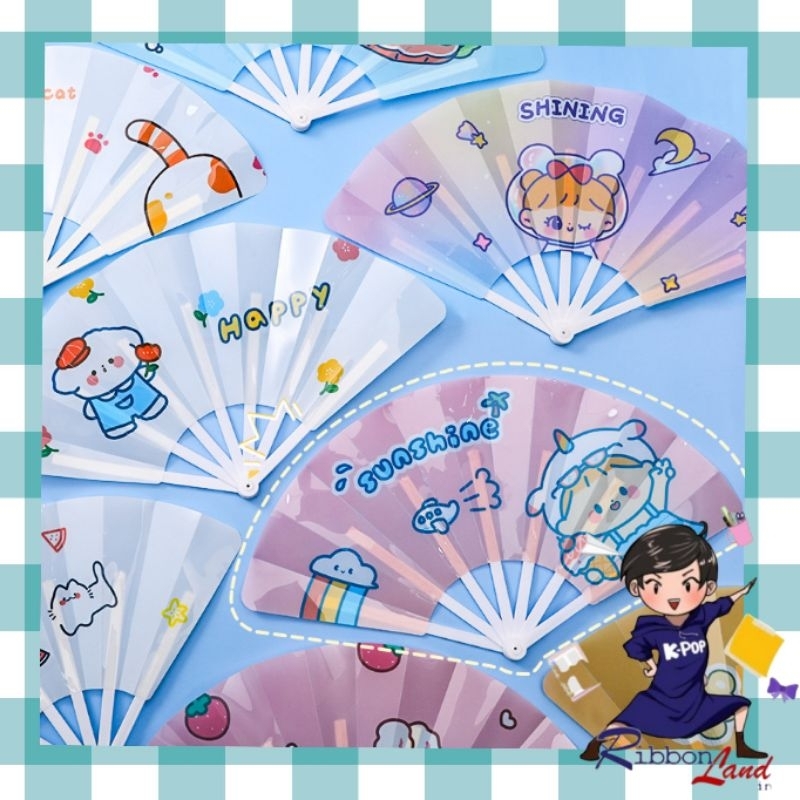 Kipas Lipat Plastik Manual Souvenir