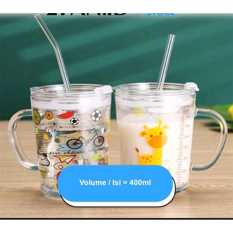 mug gelas kaca 400 cc