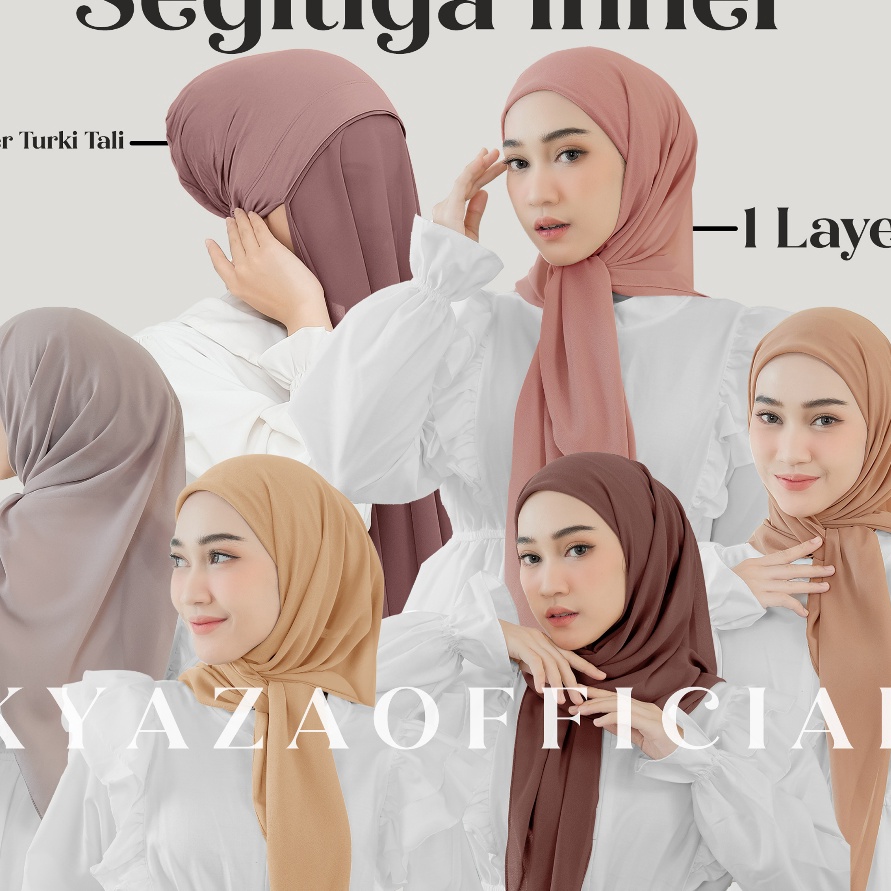 Terbaru Hijab Segitiga Instan Inner 1 Layer  Segitiga Instan 1 Layer  Segi3 Inner 1 Layer  Segiempat