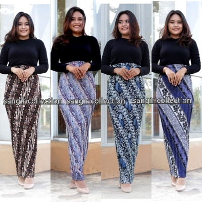Rok Plisket Batik Premium Bawahan Kebaya Jumbo tanjung hijau Rok Plisket Batik Jumbo - Original