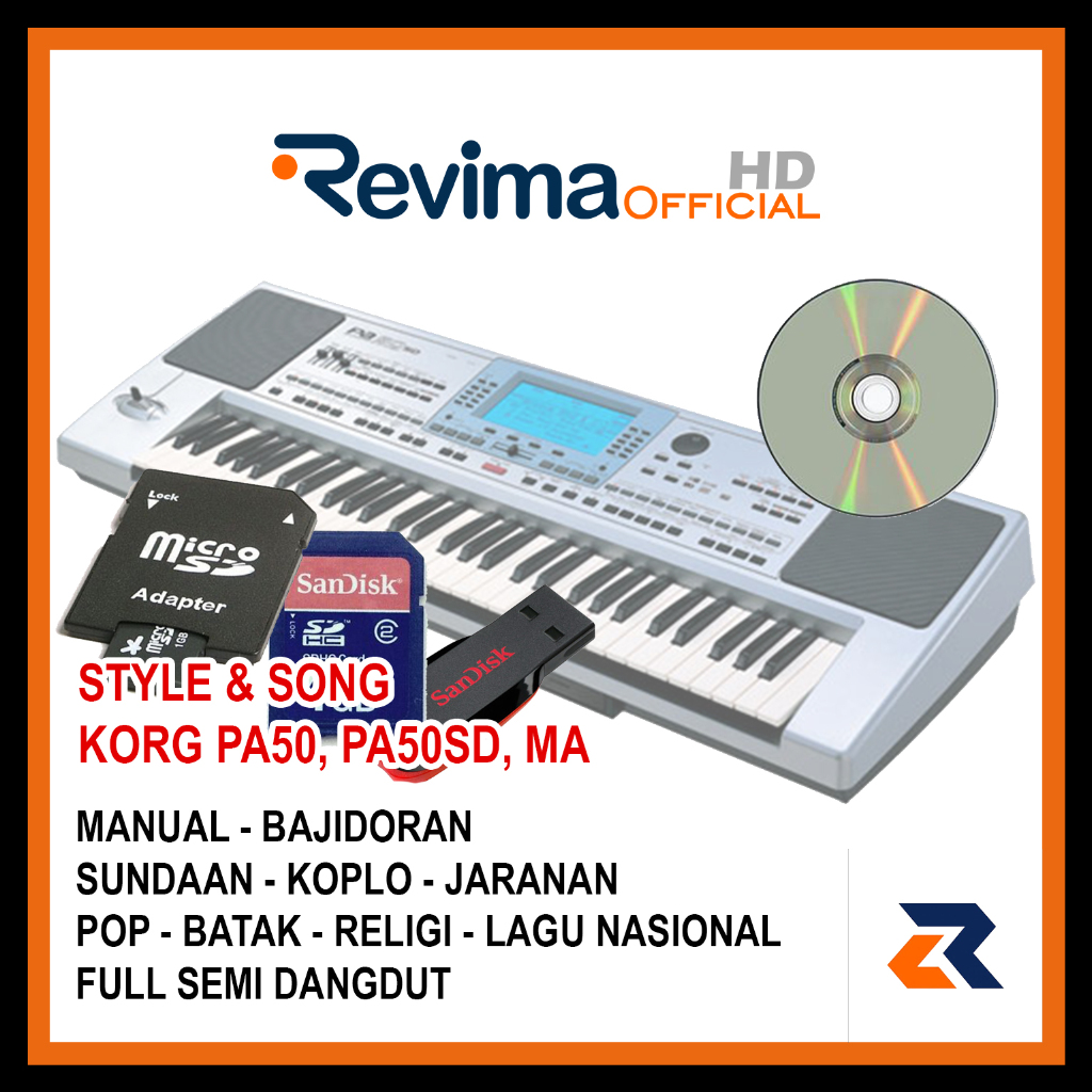 Paket SDCard Style Song Keyboard Korg PA50, PA50SD, PA60, PA80 Micro Arranger lengkap dan Update