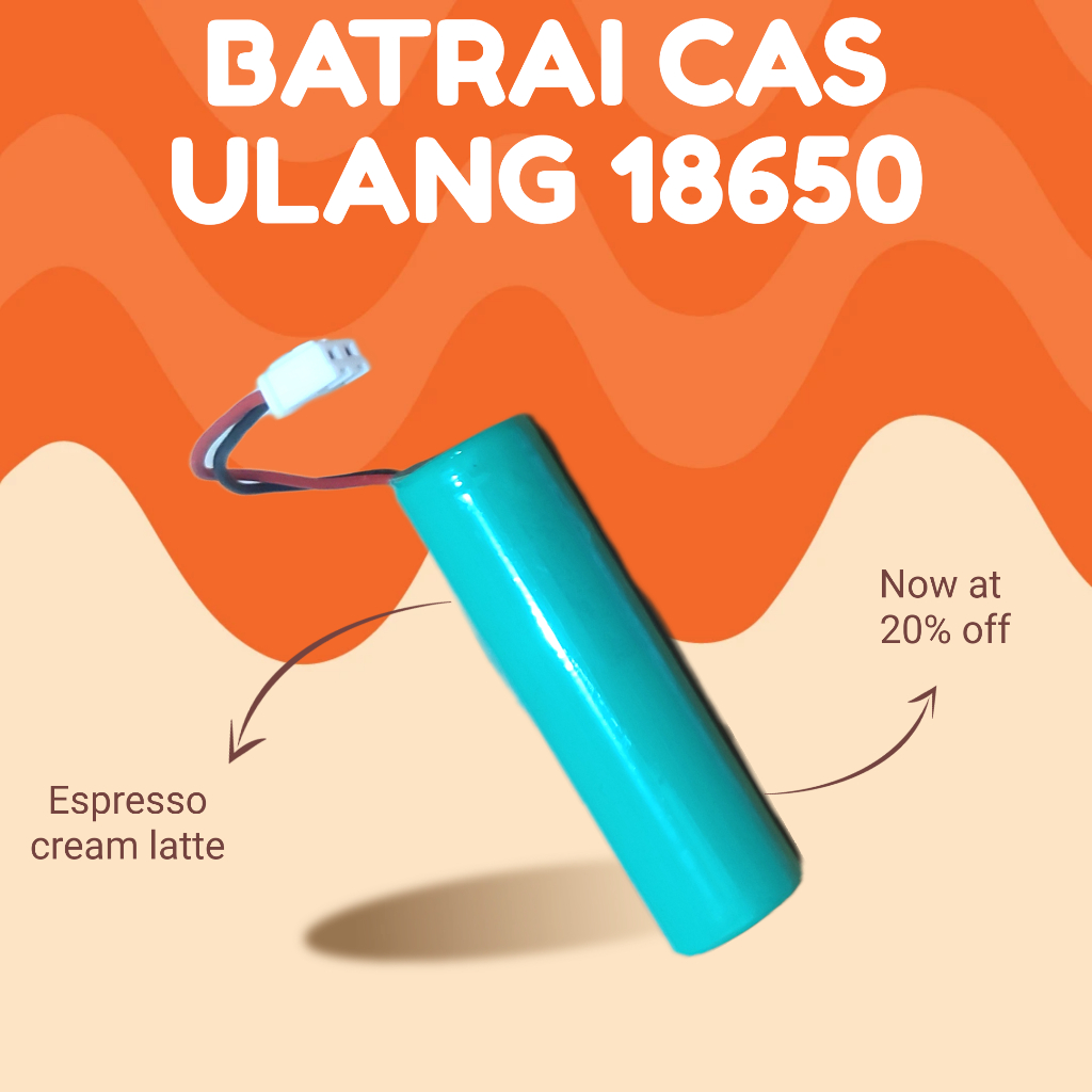 Baterai Cas 18650 Dengan Kabel Baterai Cas Ulang Batre cas ulang batre 18650 soket putih Battery Cha