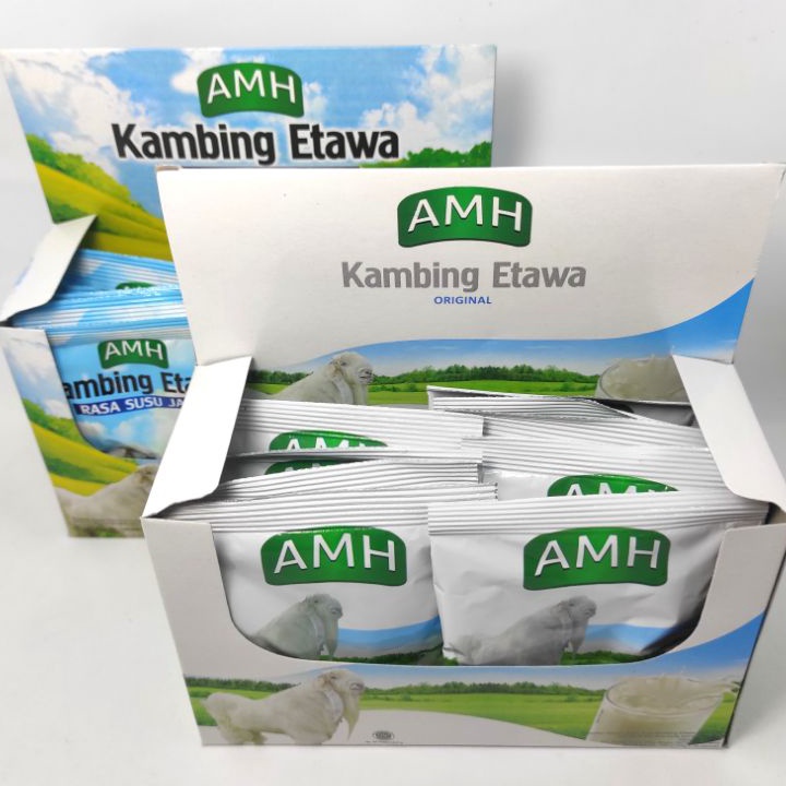 

Free Ongkir Susu Kambing Etawa AMH Rasa Susu Jahe Original 1 Box Isi 1 Sachet