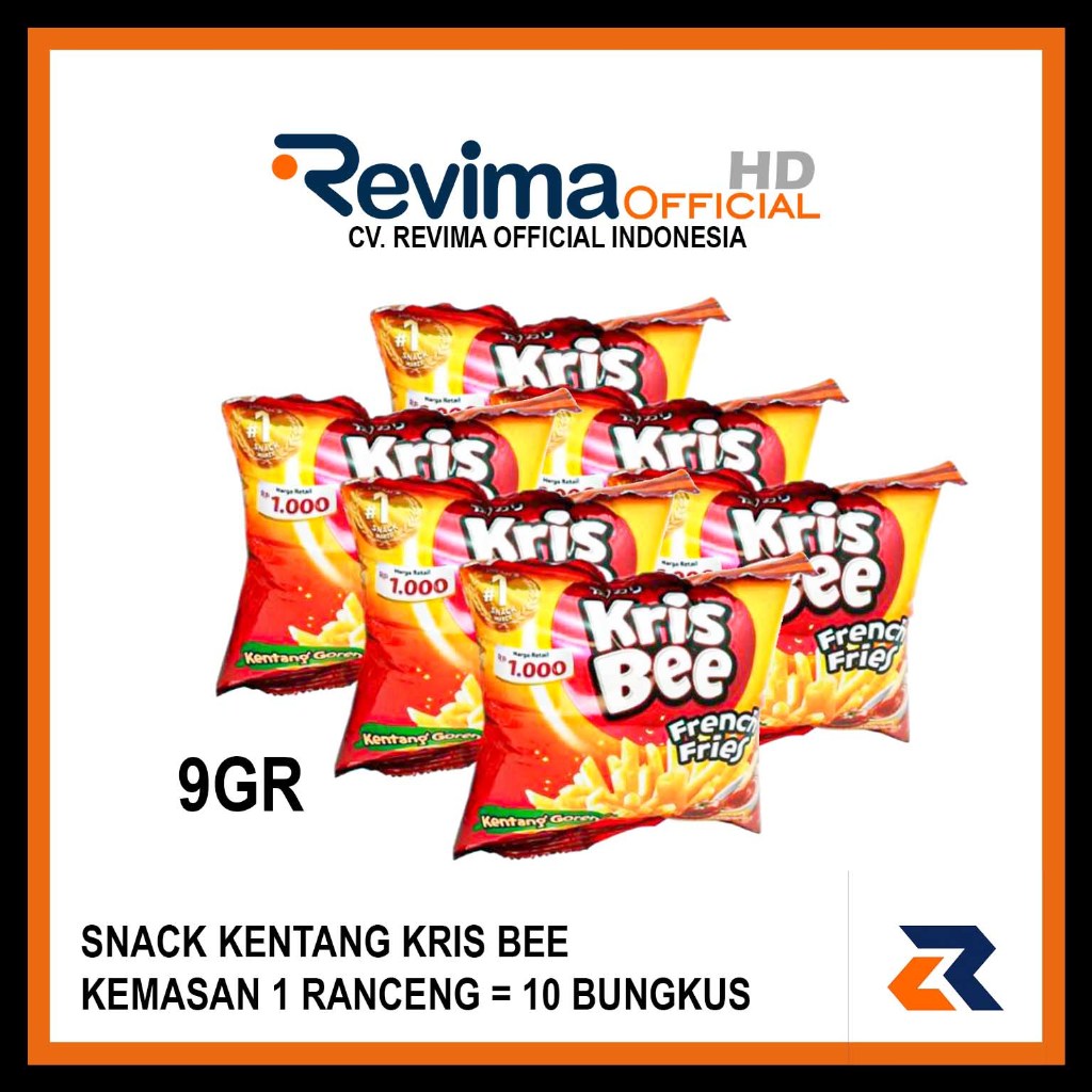 

Snack Chiki kentang Goreng KRISBEE 11gr Kemasan 1 Ranceng isi 10 Bungkus