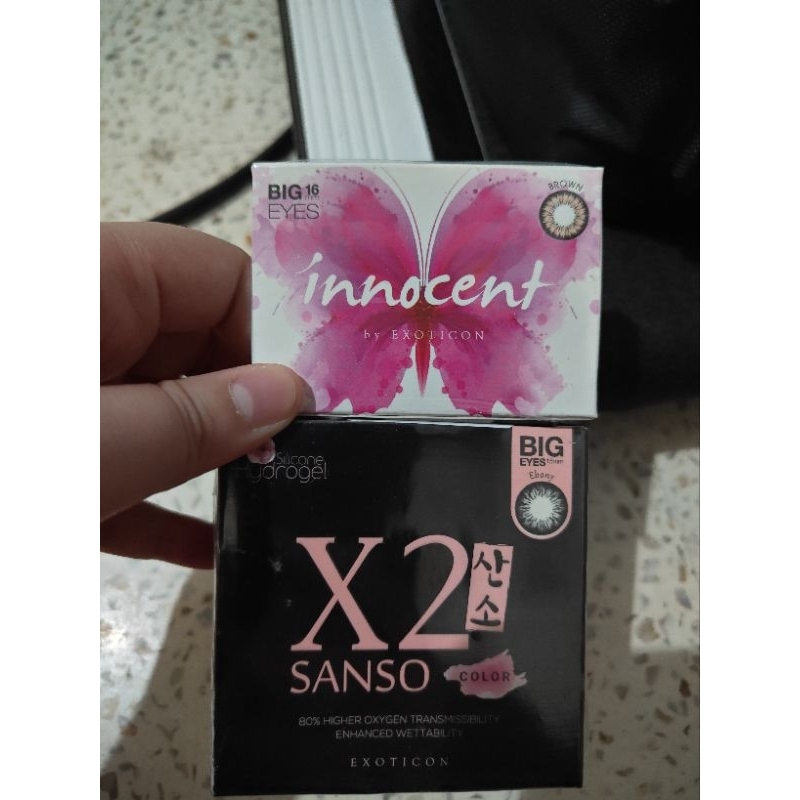 softlens X2 sanso + softlens innocent brown minus 3