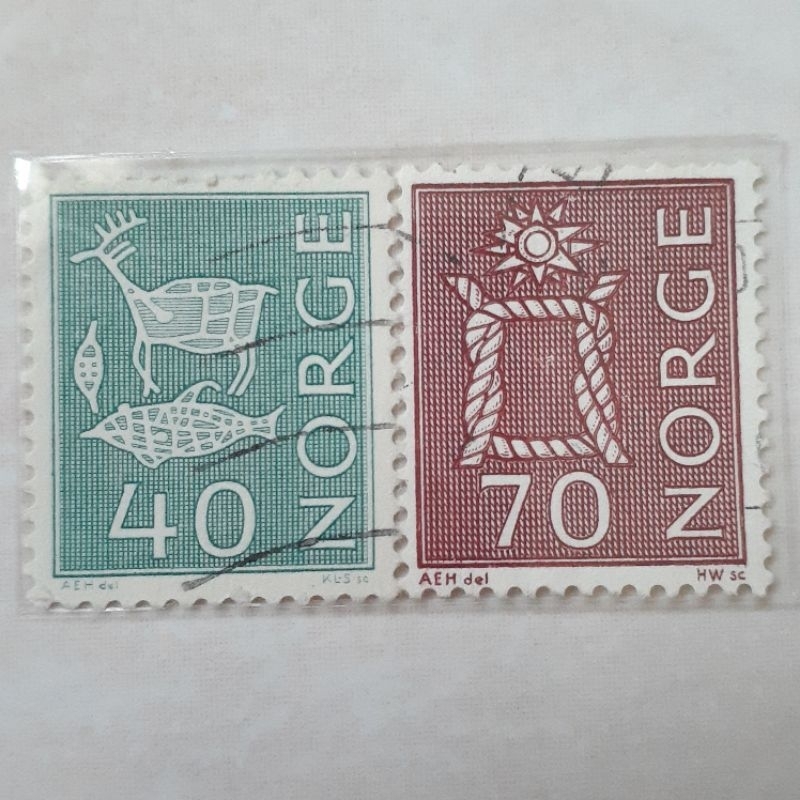 

Perangko Norwegia Local Motifs Tahun 1968-1970 set 2pcs