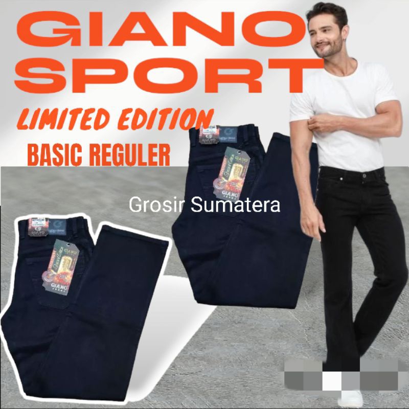 GIANO SPORT CELANA JEANS PRIA CELANA PANJANG GIANO HITAM GIANO SPORT