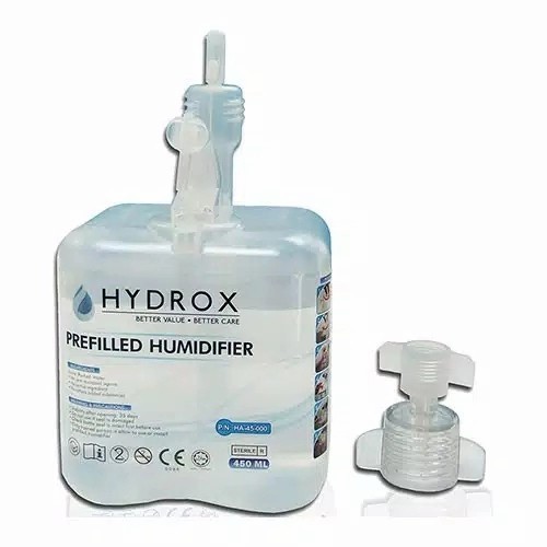 Oxygen Prefilled Humidifier 450ml HYDROX