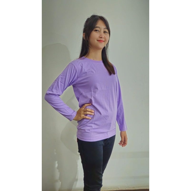 KAOS LAVENDER | KAOS POLOS LENGAN PENDEK & PANJANG | KAOS COTTON COMBED 24'S KNITTO | KAOS UNISEX