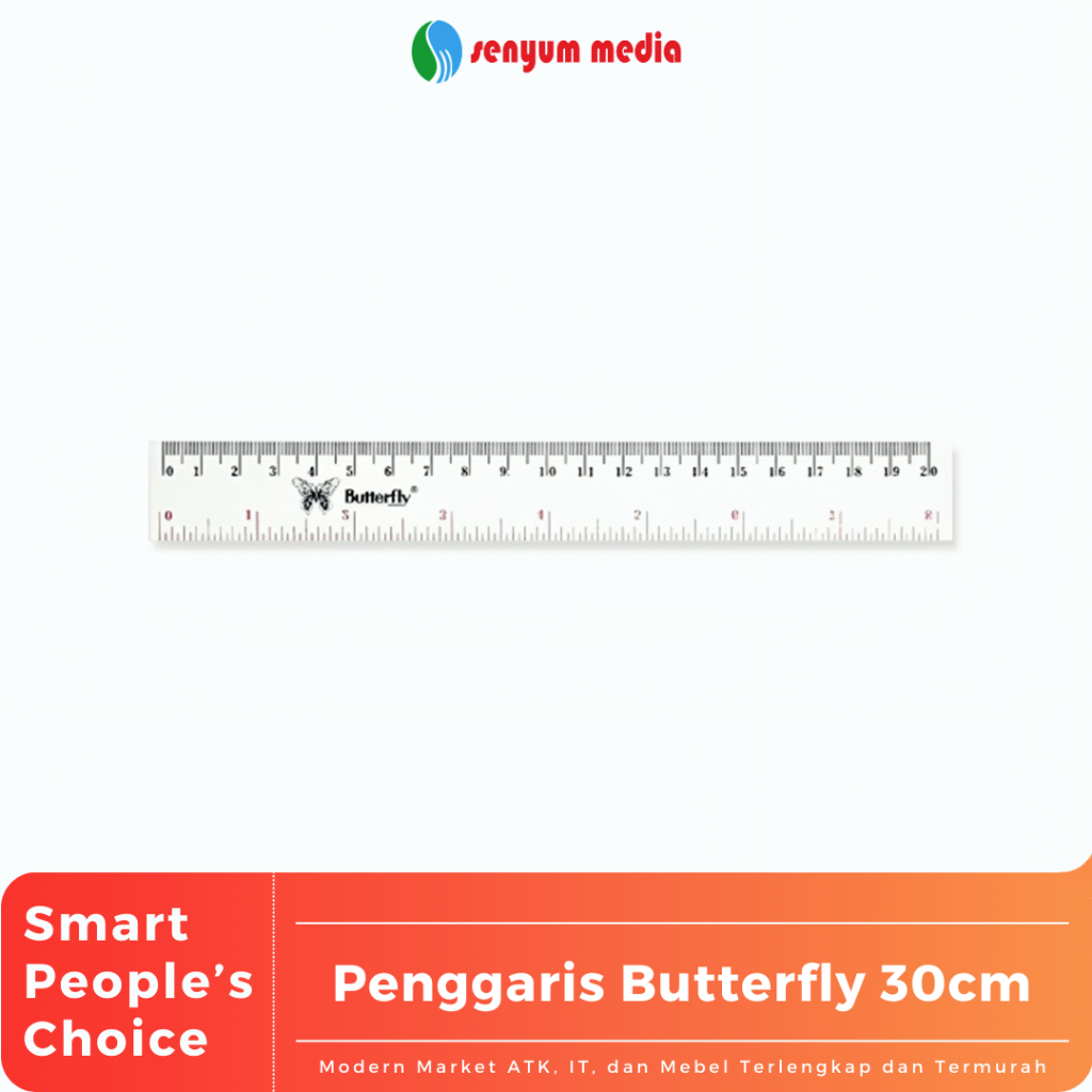 

Butterfly Penggaris 30cm (1 Pcs) (S:PCS)
