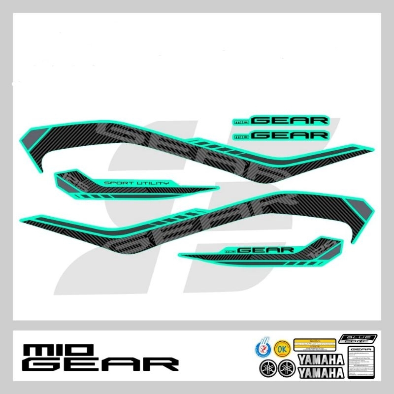 Striping Mio Gear 125 Grapis / Stiker Motor Yamaha Mio Gear / Sticker  Gear 125