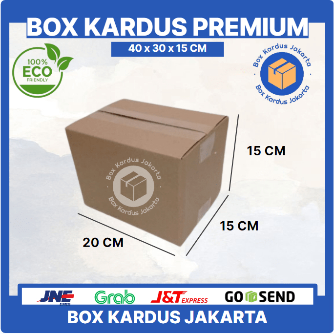

KARDUS BOX JAKARTA POLOS Uk. 20x15x15 CM