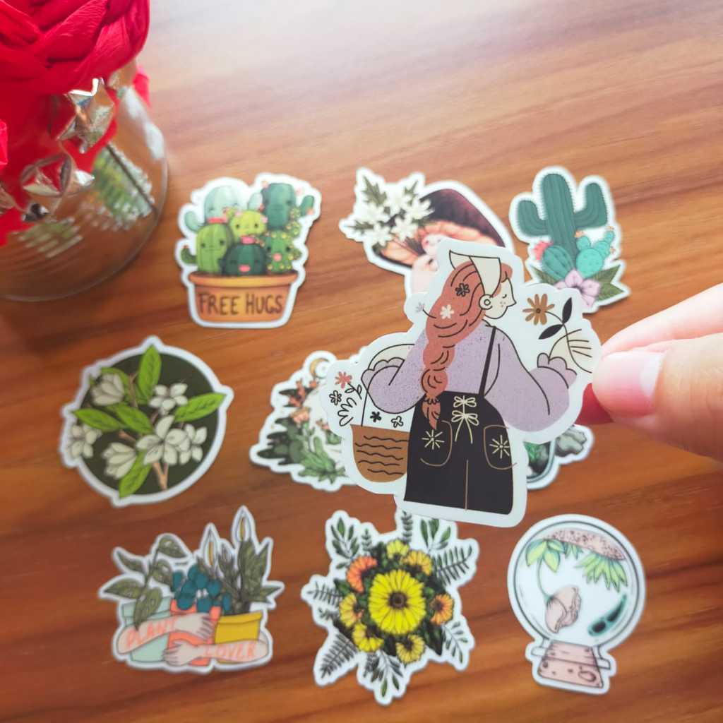 

STIKER JURNAL TANAMAN PLANTING GIRL MUSHROOM JAMUR CACTUS KAKTUS HIJAU GREEN VIBES STICKER VINYL STIKER ANAK