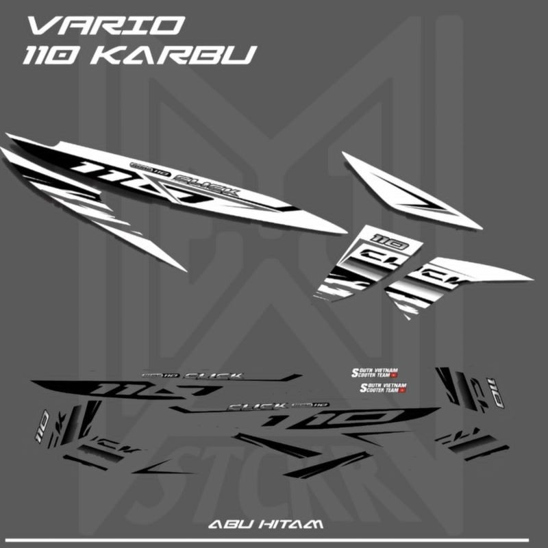 STRIPING STIKER TRANSPARAN VARIO 110 KARBU VARIO 110 FI CUSTOM VIRAL