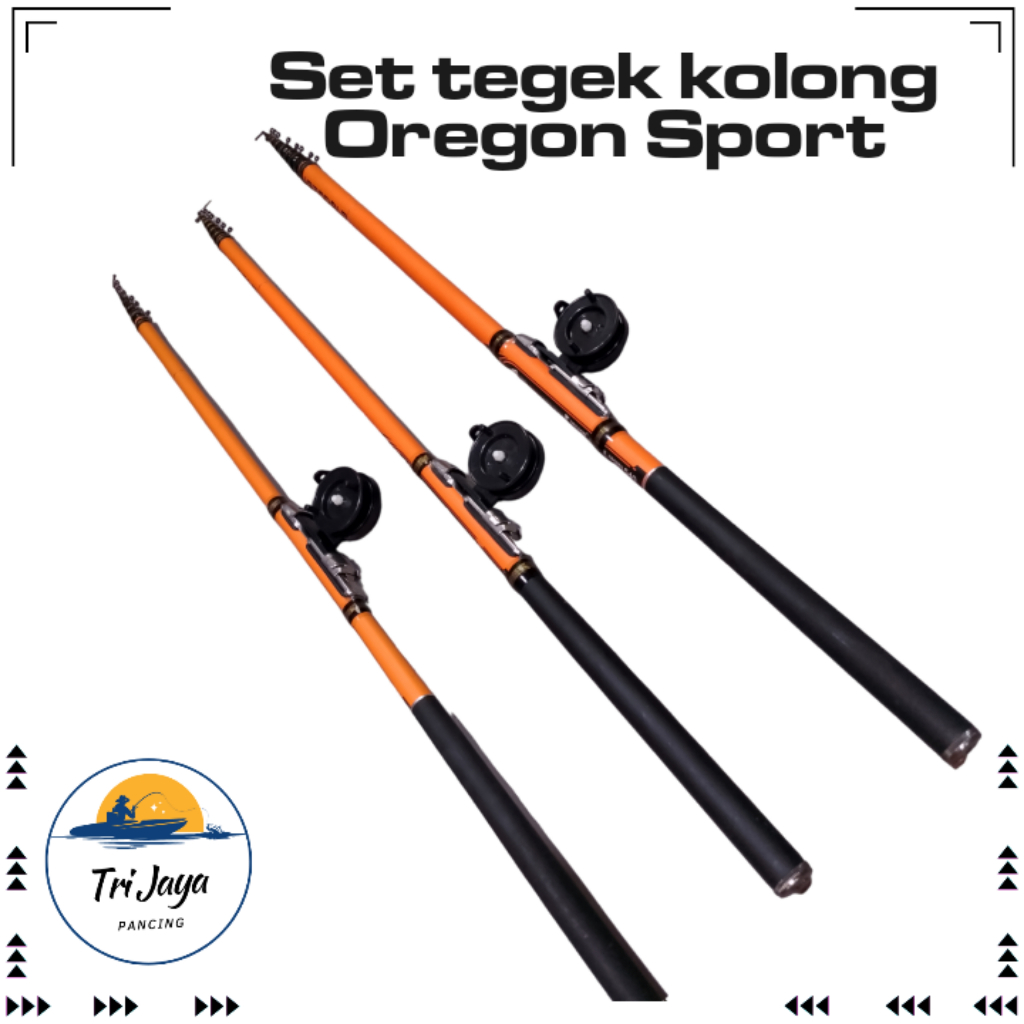 Set joran tegek kolong+reel oregon sport 360 450 540