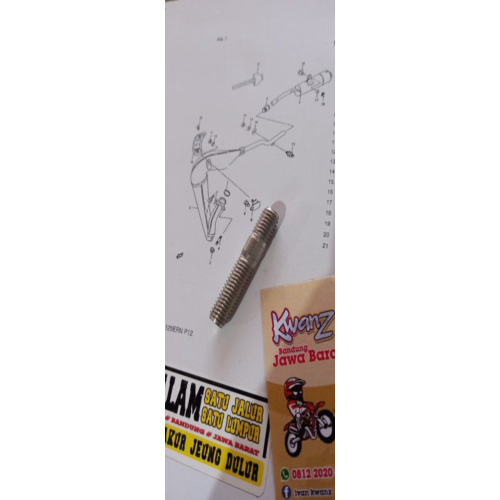 Dijual baut knalpot Suzuki TS125 baut drat knalpot Suzuki TS125 baut knalpot TS125 baut drat knalpot