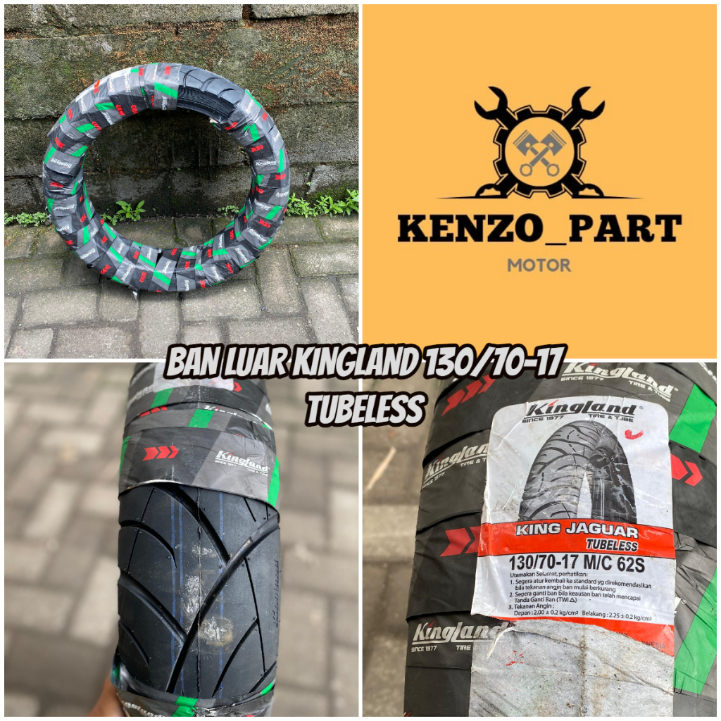 BAN LUAR KINGLAND 130/70-17 TUBELESS || BAN LUAR KINGLAND UNTUK CB 150R VIXON R GSX 150 130/70-17 TU