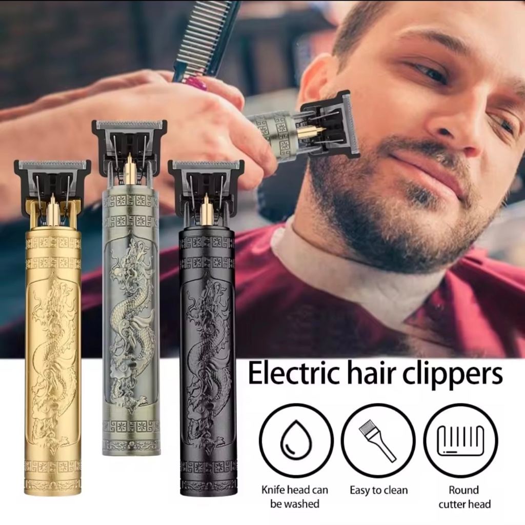 Clipper Elektrik Alat Cukur Rambut Kumis Jenggot Profesional Hair Clipper Vintage / Alat Cukur Elektrik Mesin Cukur Rambut Cas