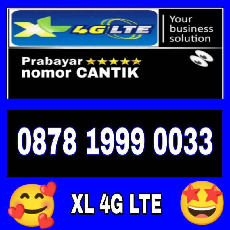 nomor cantik XL 4g LTE seri ekor triple 01