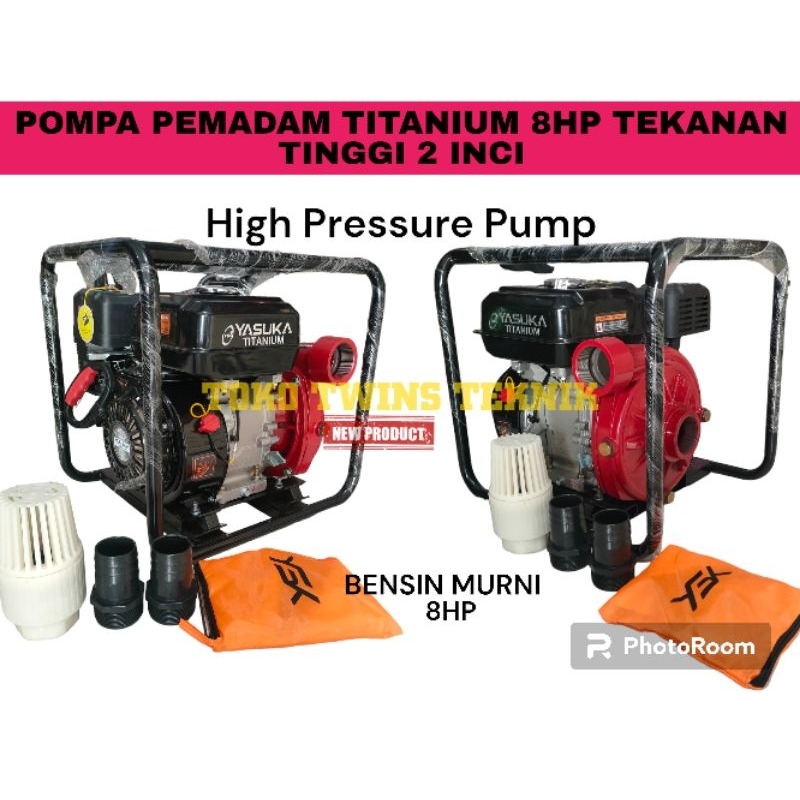 Mesin Pompa Pemadam 2" Yasuka Titanium 8HP High Pressure Pump