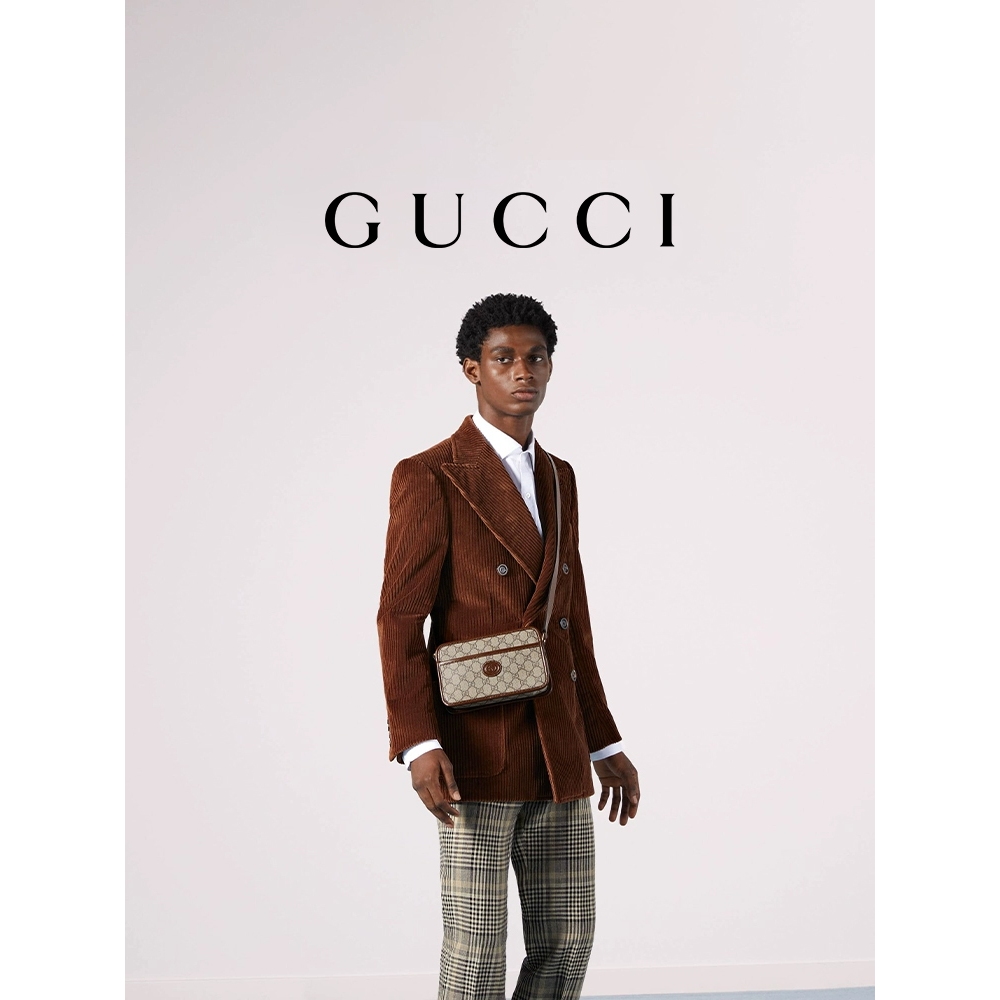 GUCCI Gucci interlocking double G men's mini handbag messenger bag [camera bag]