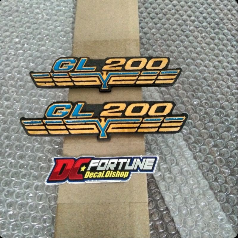emblem logo box aki honda GL 200 garuda biru