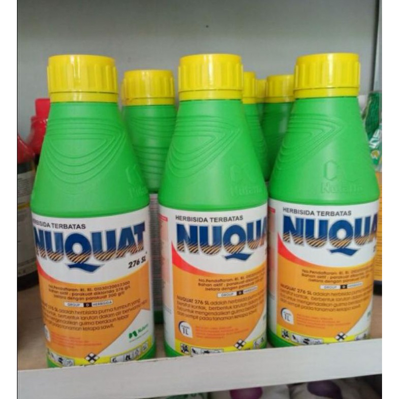 Nuquat 276SL 1 liter Herbisida Racun Kontak Pembasmi Gulma Rumput Liar Nufarm Setara Noxone Gramoxon