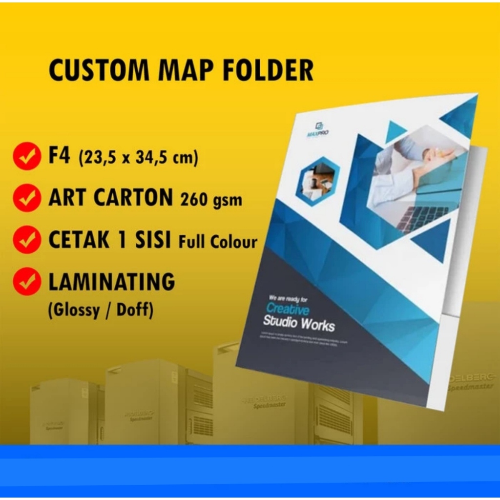 

Map Folder F4 Custom Full Color Laminasi Glossy/Doff
