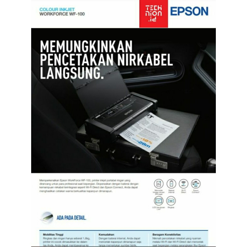 Printer Epson WF 100 Portable Wifi